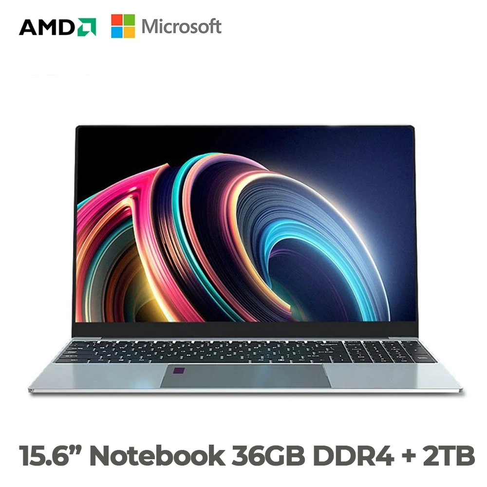 Фото AKPAD Max Ram 36 ГБ Rom 2 ТБ SSD Металлический компьютер 5G Wi-Fi Bluetooth AMD Ryzen 7 2700U Windows 10 11 Pro Игровой IPS ноутбук №1