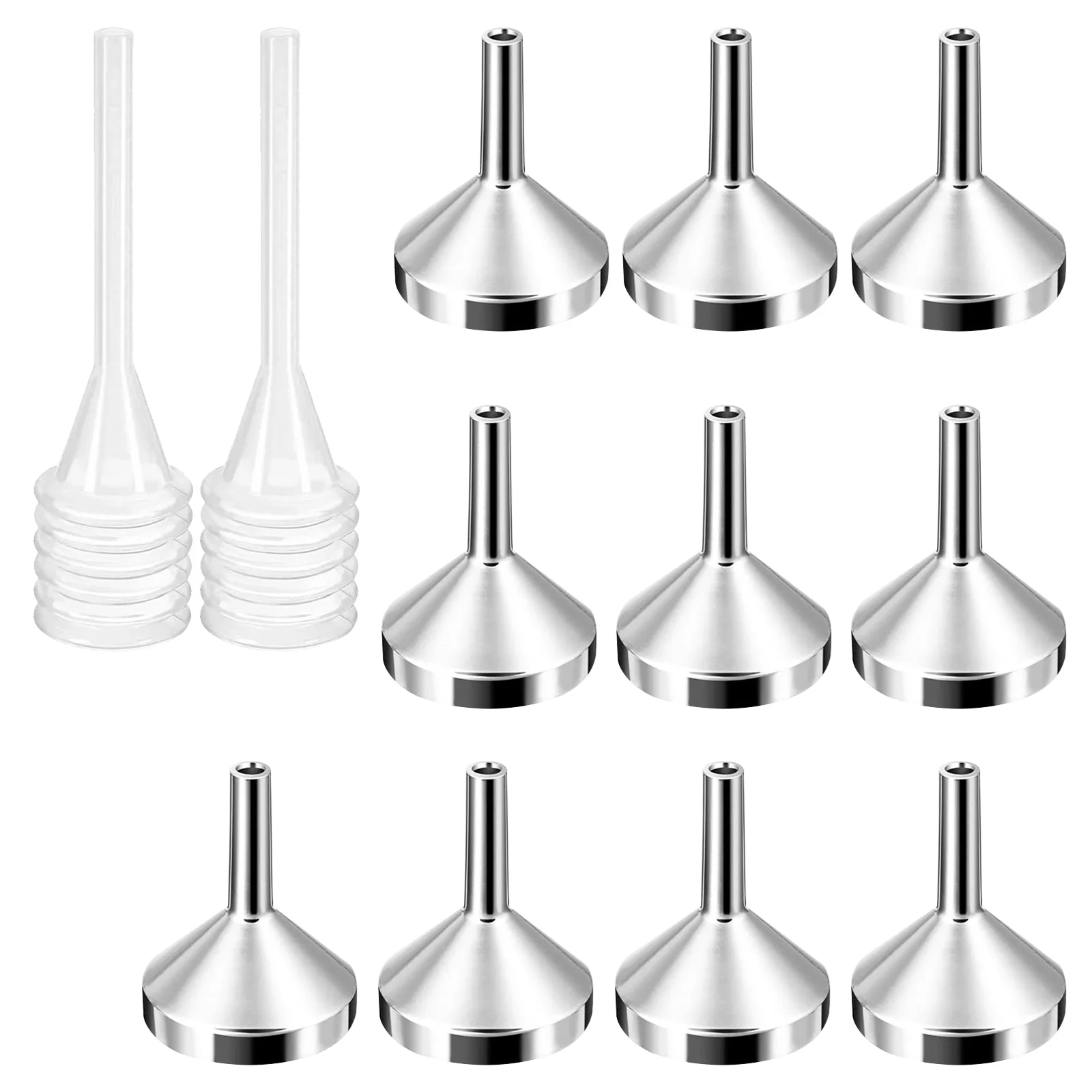 

10 Pcs Science Lab Funnel Mini Stainless Bottles Glass Pipette Vials Funnels Perfume Home Accessories Miniature Filling Tiny