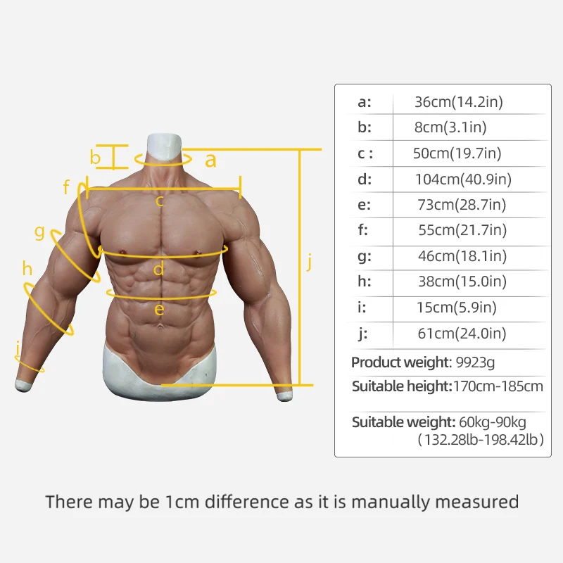 Men Silicone Muscle Suit with Arm Cosplay Costumes Strengthen Bodysuit Upgrade Fake Male Breast Form Artificial Disfraz