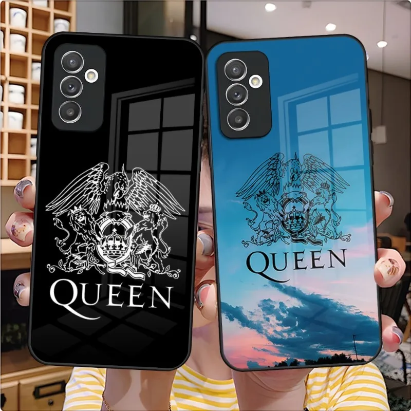 

Freddie Mercury Queen Band Phone Case Glass Design For Samsung A51 A52 A21 A71 A20 A31 A12 A22 A40 A32 A72 A30 A81 Back Covers