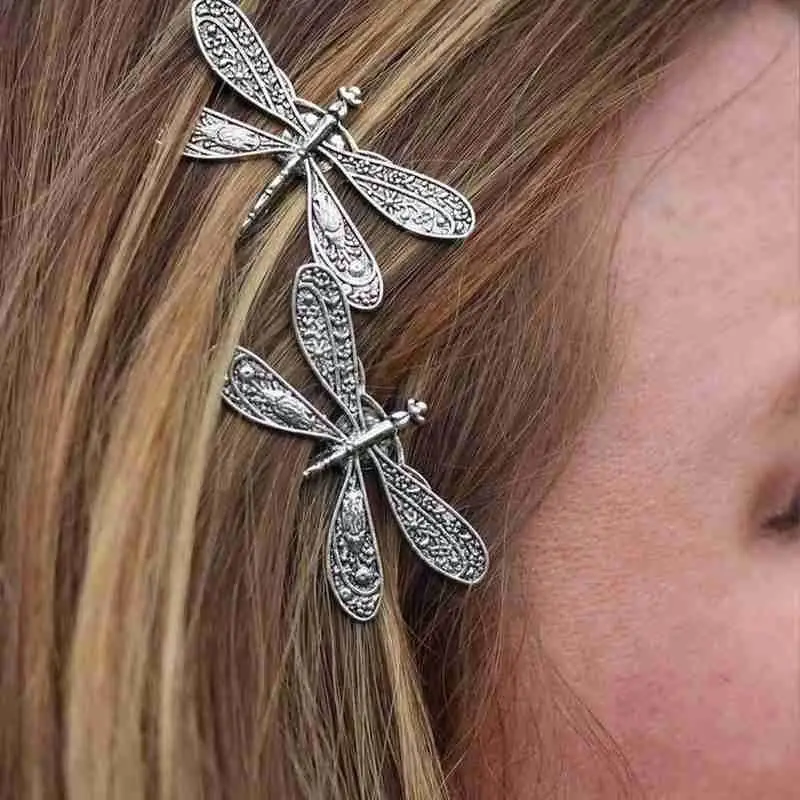 

Elegant Vintage Dragonfly Hairpins Bridal Headdress Hair Hair Clip Accessories Transparent 1pcs Wedding Dragonfly W5Y7