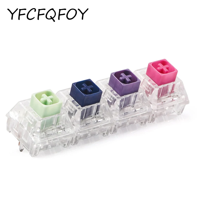 

Kailh Box Crystal Transparent Jade Navy Powder Shaft Royal Customized Shaft Mechanical Keyboard Switch 5Pin