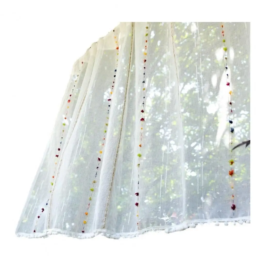 

Stylish Noise Reduction Window Tulle Window Curtain Soft-touching Sunscreen