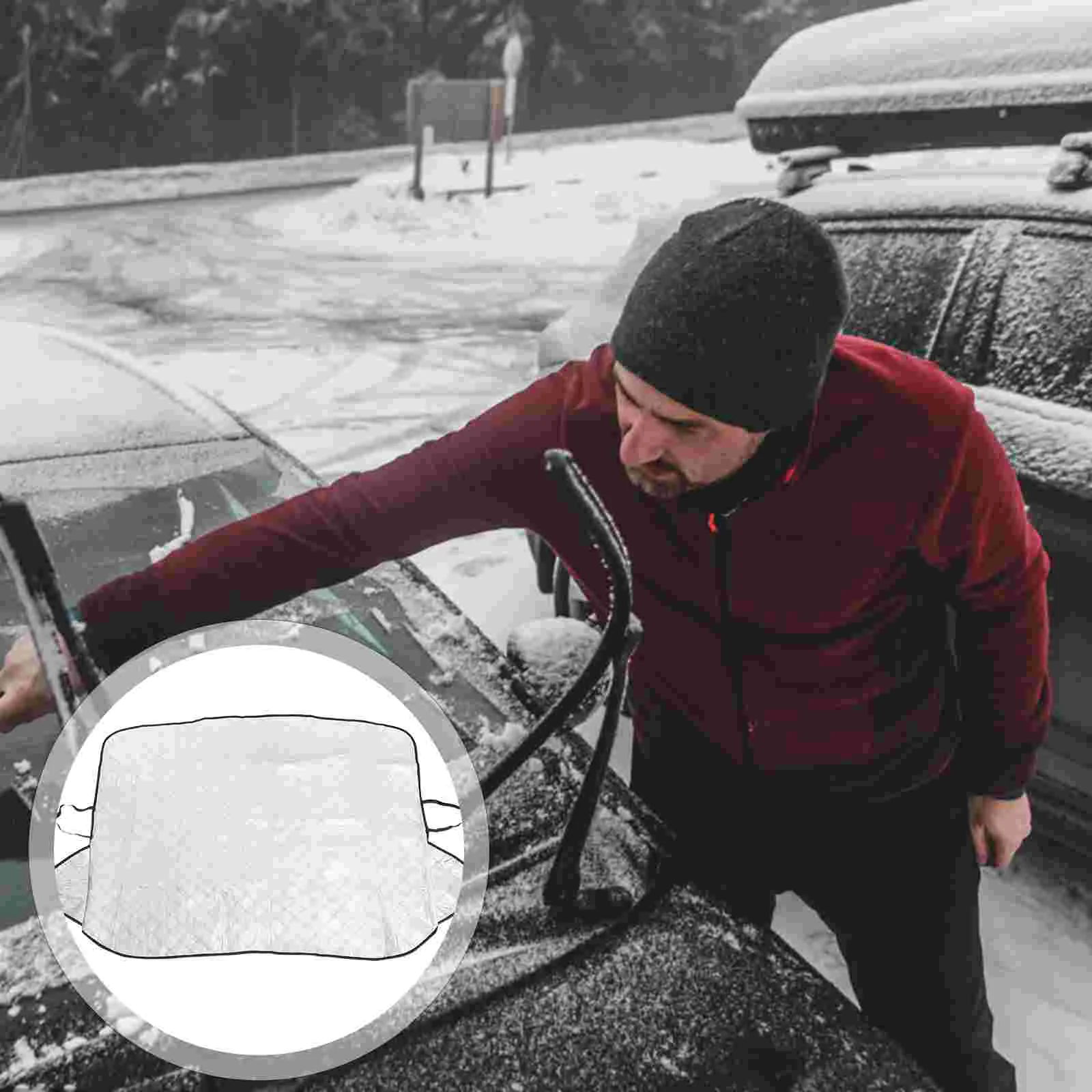 

1pc Durable Magnetic Universal Window Shield Car Snow Cover Windscreen Protector