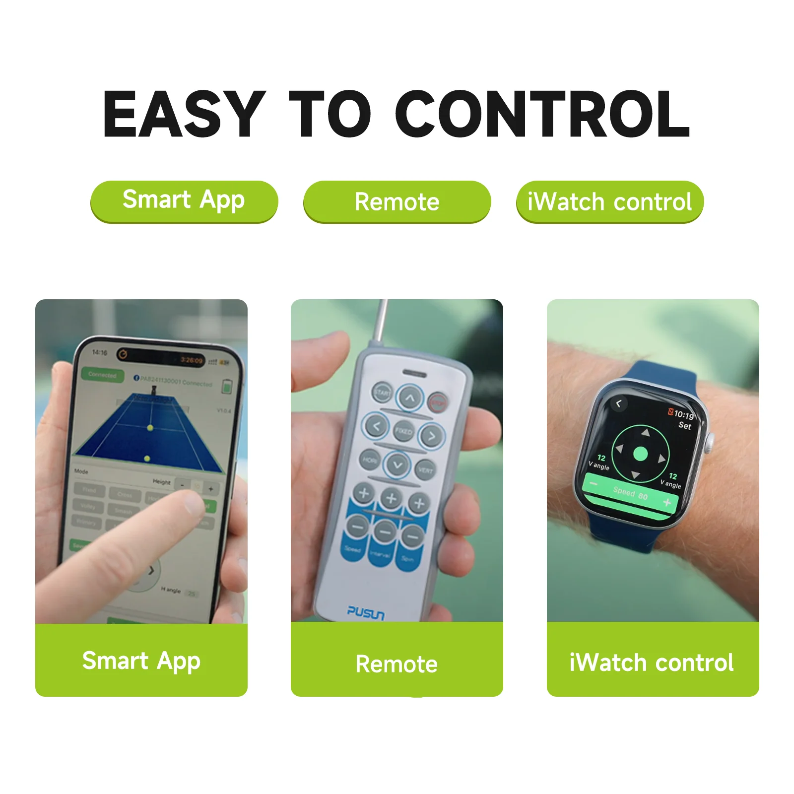 PUSUN PT-Smart Pro Padel Tennis Ball Machine для профессиональных дрелей, большая емкость, i Watch&App&дистанционная регулировка скоростиFreqAngle (art.: 3920d329ddfcb) - 3920d329ddfcb