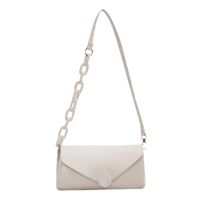 

2023 New Fashion High Quality Chain Casual Retro Underarm Tote Bag Women Ladies Solid Color PU Leather Single Strap Shoulder Bag