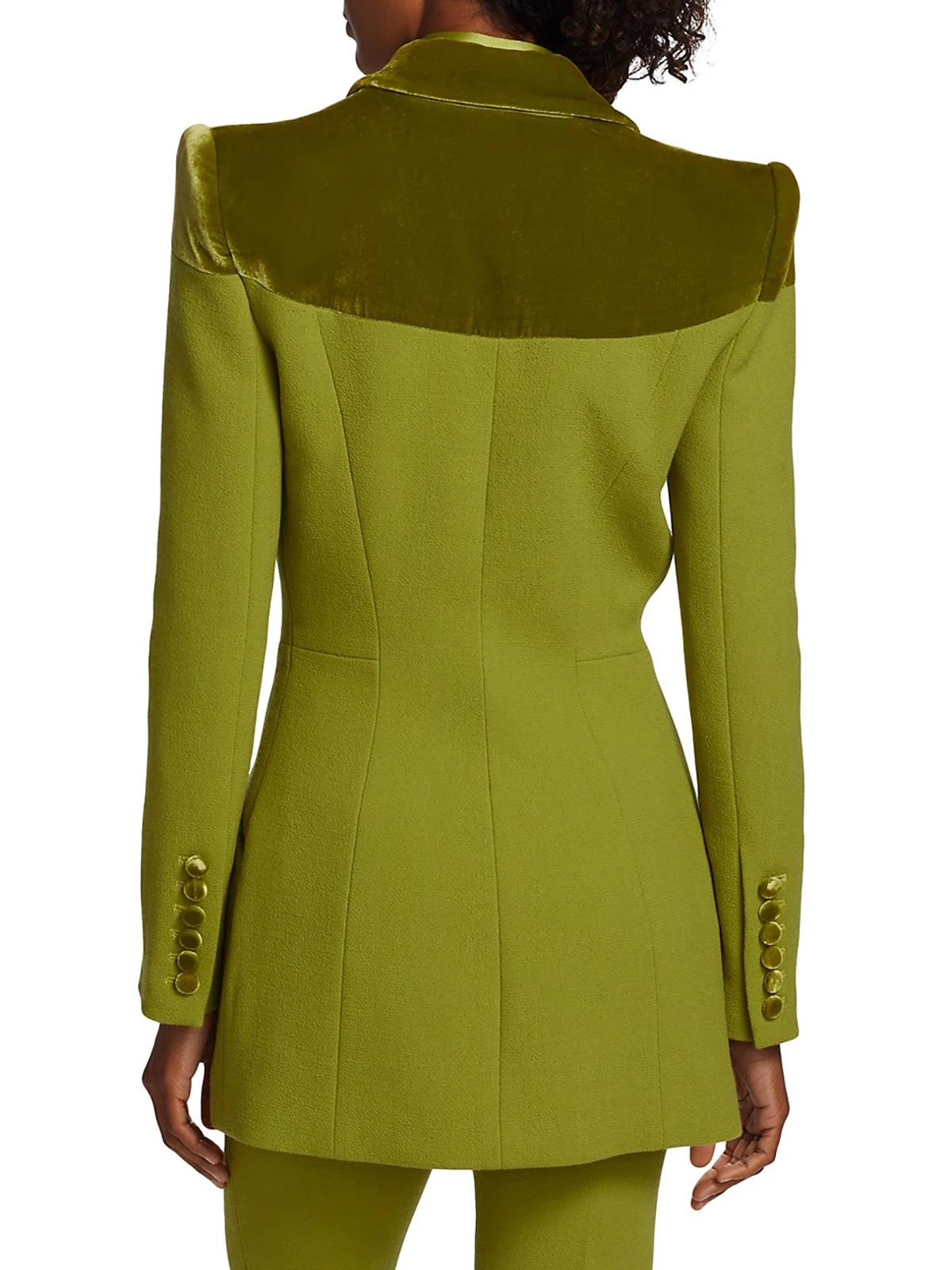 Fashion Colored Women's Business Casual Set Formal Evening Party Commuter Suit 2-piece Set（Jacket+pants）