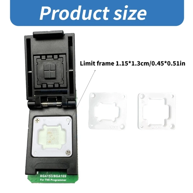 Адаптер EMMC BGA153 BGA169 для программатора XGecu T56 быстрое программирование чипов с