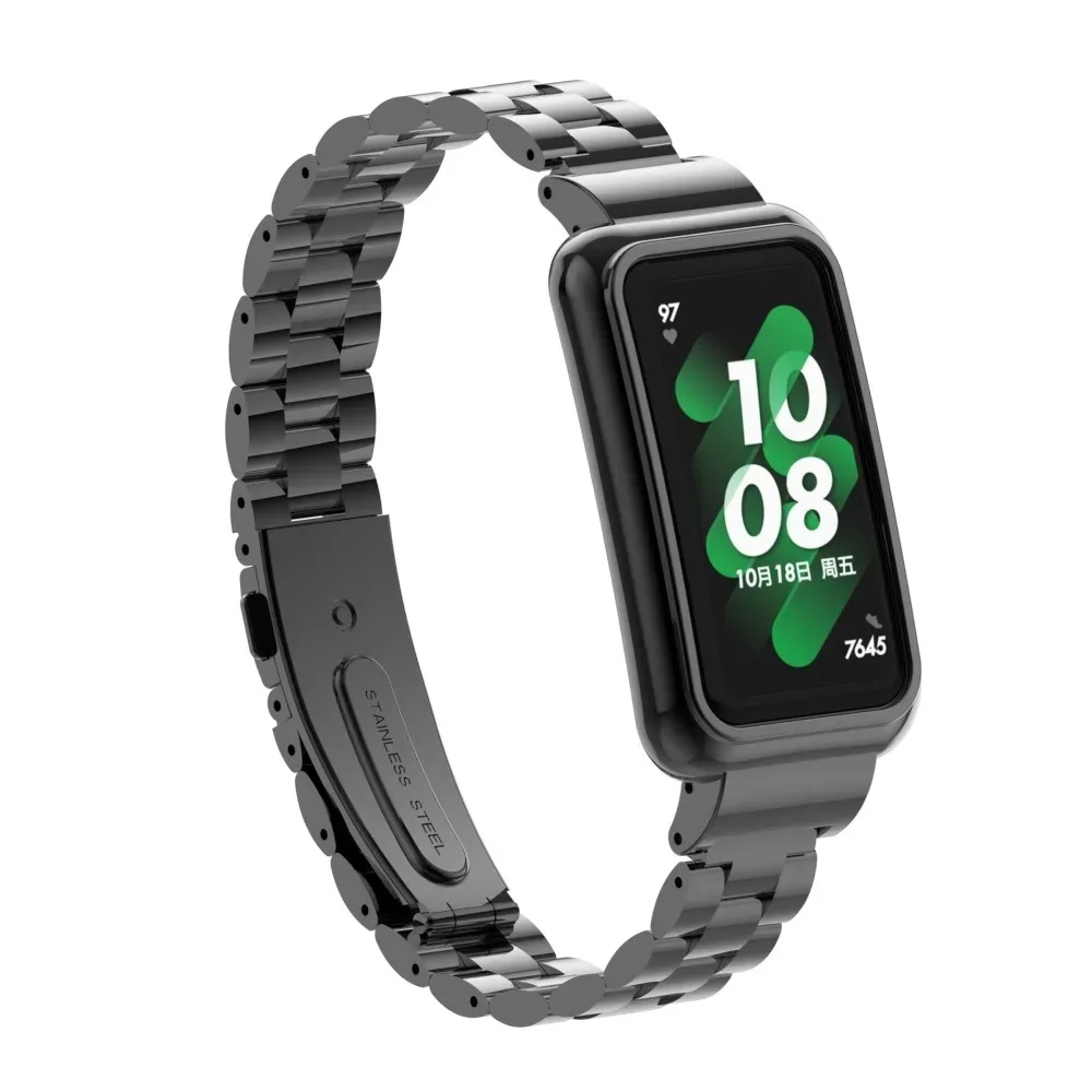 Фото Браслет из нержавеющей стали для Huawei Band 9, браслет для Huawei Band 8, Миланский Браслет из нержавеющей стали для Huawei Band 9/8/7 №3