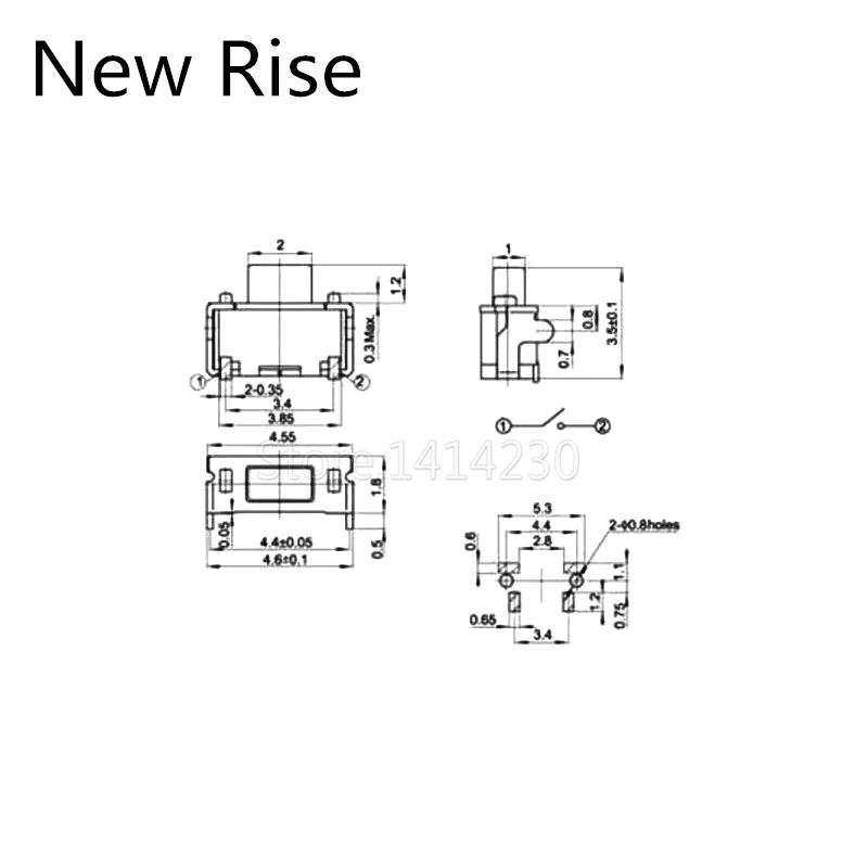 10 шт. SMT 2x4x3 5 мм 2*4 * Мини тактовая кнопка Микро Переключатель мгновенный MP3 MP4 MP5