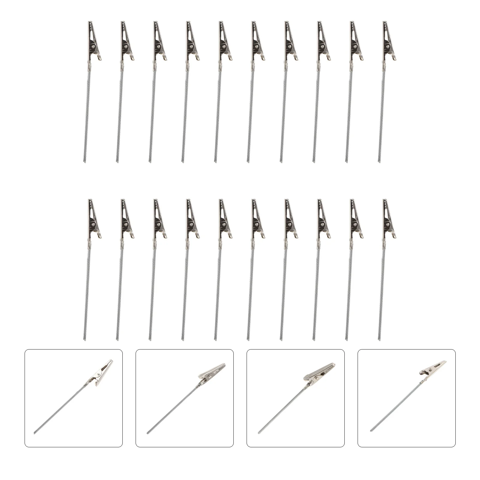 

50 Pcs Picture Number Holder Ornament Picture Metal Note Clip Nativity Crafts Alligator Clip Photo Table Picture Stands