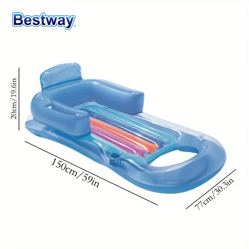 Bestway 43028 Надувная Плавающая Кровать Для Бассейна С Подголовником Шезлонг