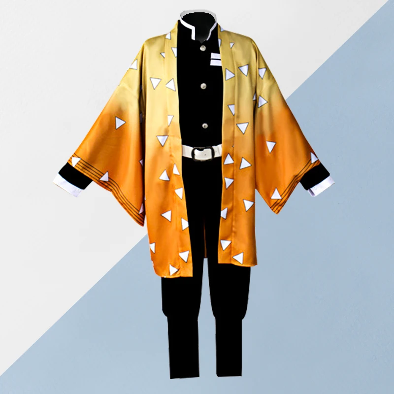 Anime Demon Slayer Kimetsu No Yaiba Tanjirou Kamado Nezuko Zenitsu Shinobu Full Set Cosplay Adult Kids Cosplay Costume Sets