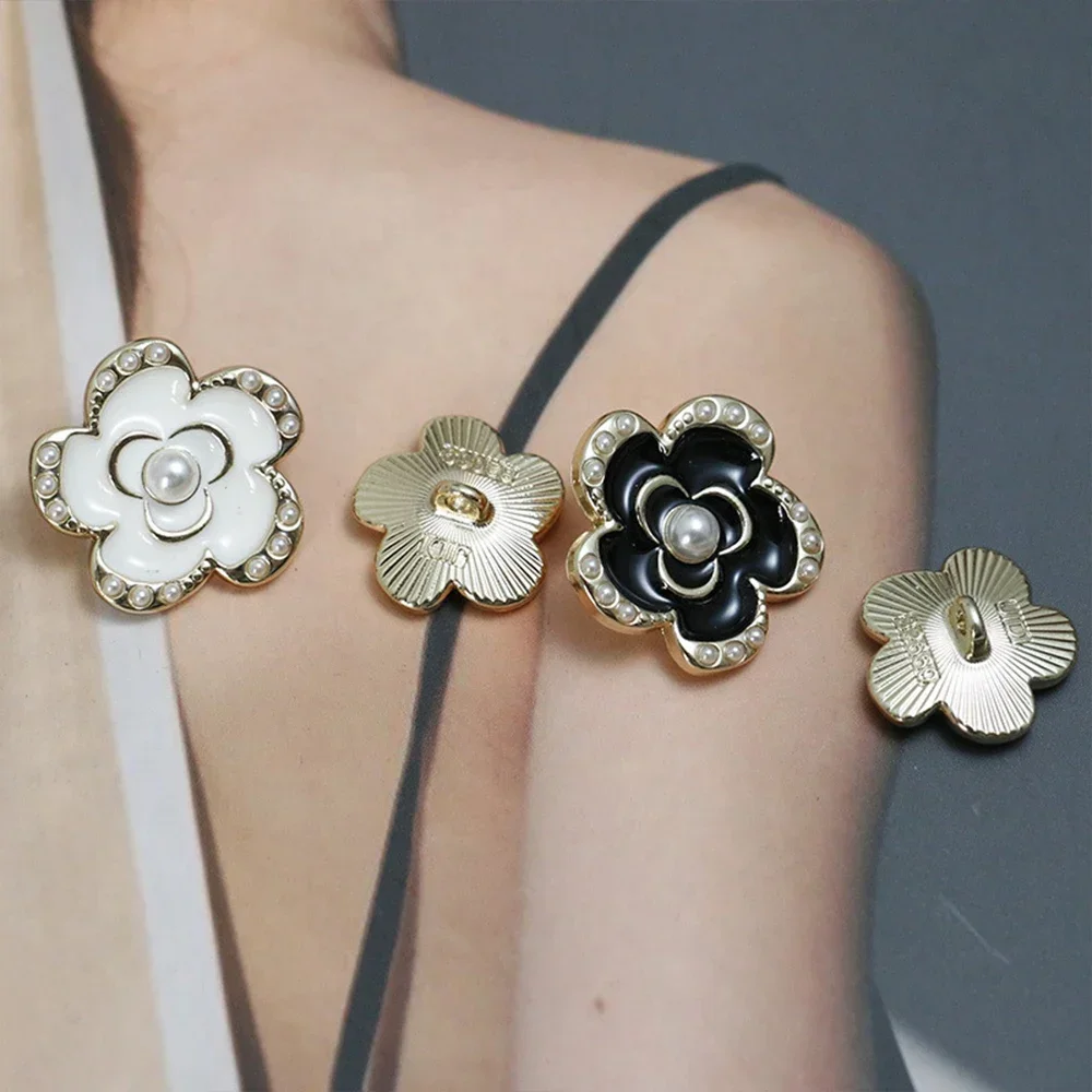 10 шт. 18/23 мм изящные элегантные жемчужные металлические пуговицы костюм вязаный