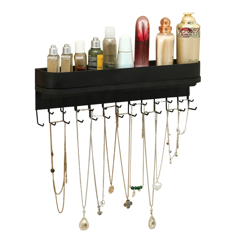 

High End Hanging Jewelry Storage With 25 Hooks - Black RT