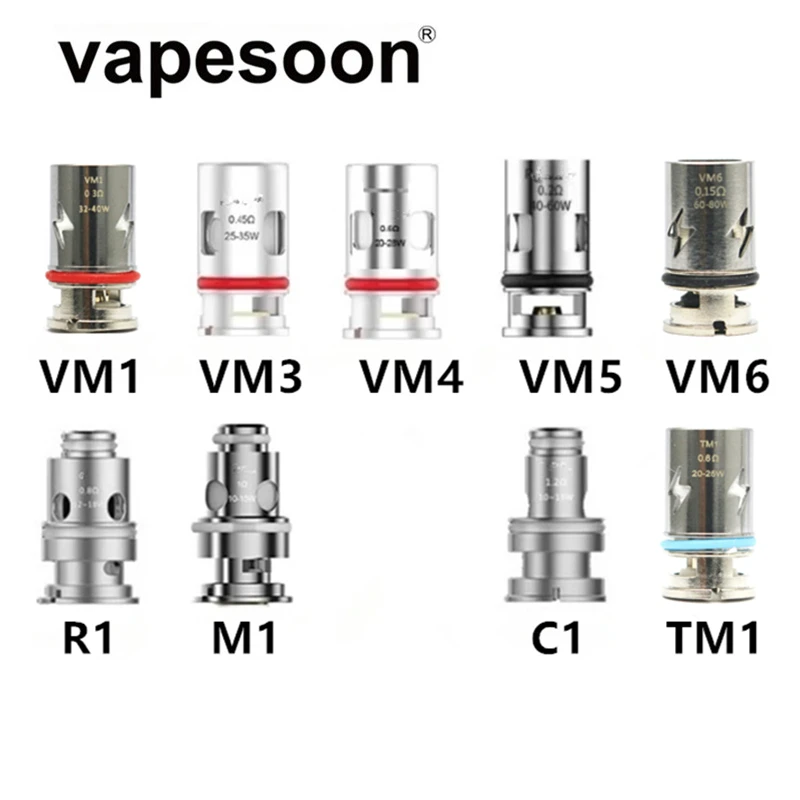 

5 шт. PnP катушка PnP-VM1 VM5 VM6 Сменная головка катушки для VOOPOO PnP-X Pod RTA Tank VINCI 2 R DRAG X S KIT