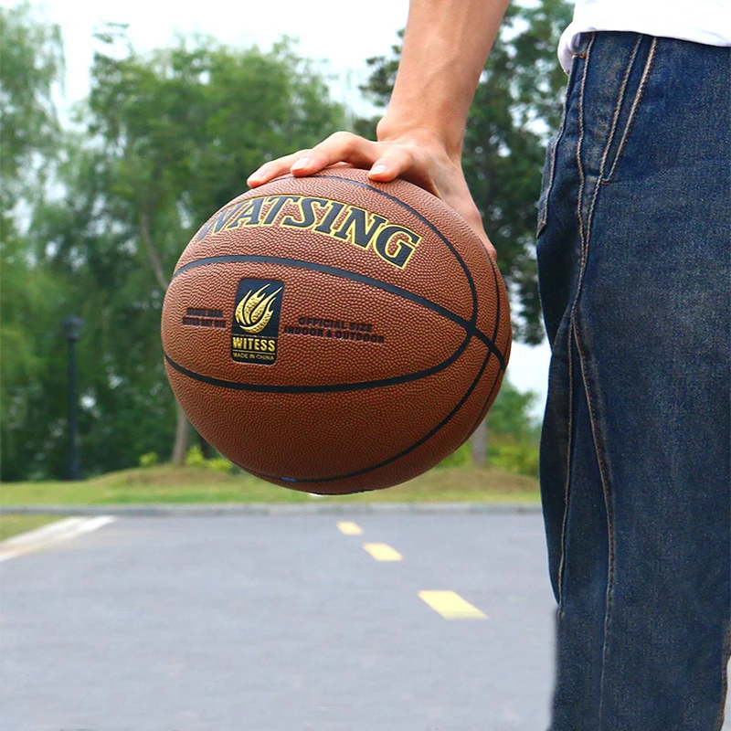 Ballon de basket-Ball en cuir PU pour homme et femme  taille officielle 7  haute qualité  intérieur