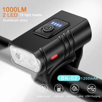 1000 lm bike light front t6 led usb rechargeable bicycle light flashlight torch aluminum alloy cycling headlight high low beam
