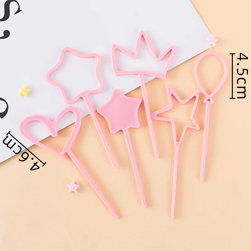 Украшения для кукол балерины топпер торта розовая вставка в виде звезды детский