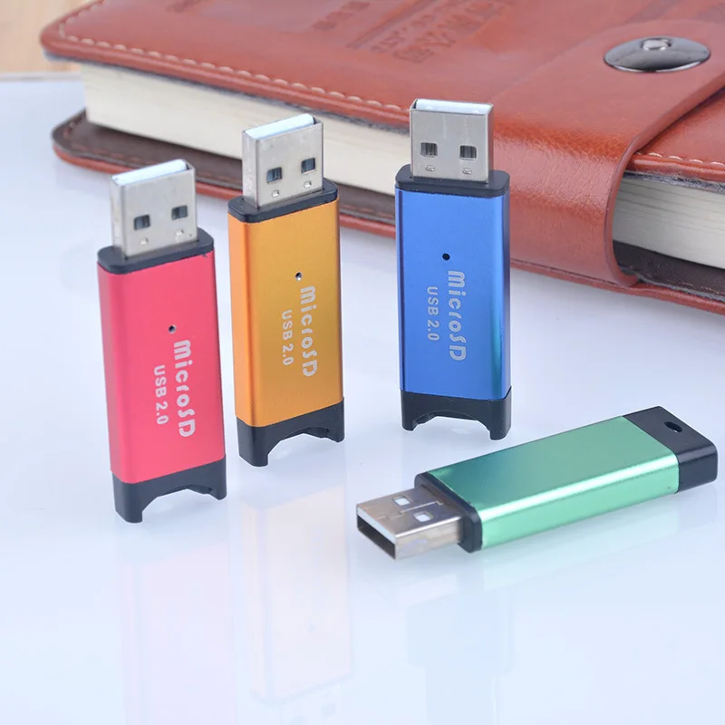 Universal USB 2.0 Aluminium Alloy Speed Micro SD TF MS Card Memory Card Reader For PC/ Mac Computer Memory Card Accessories