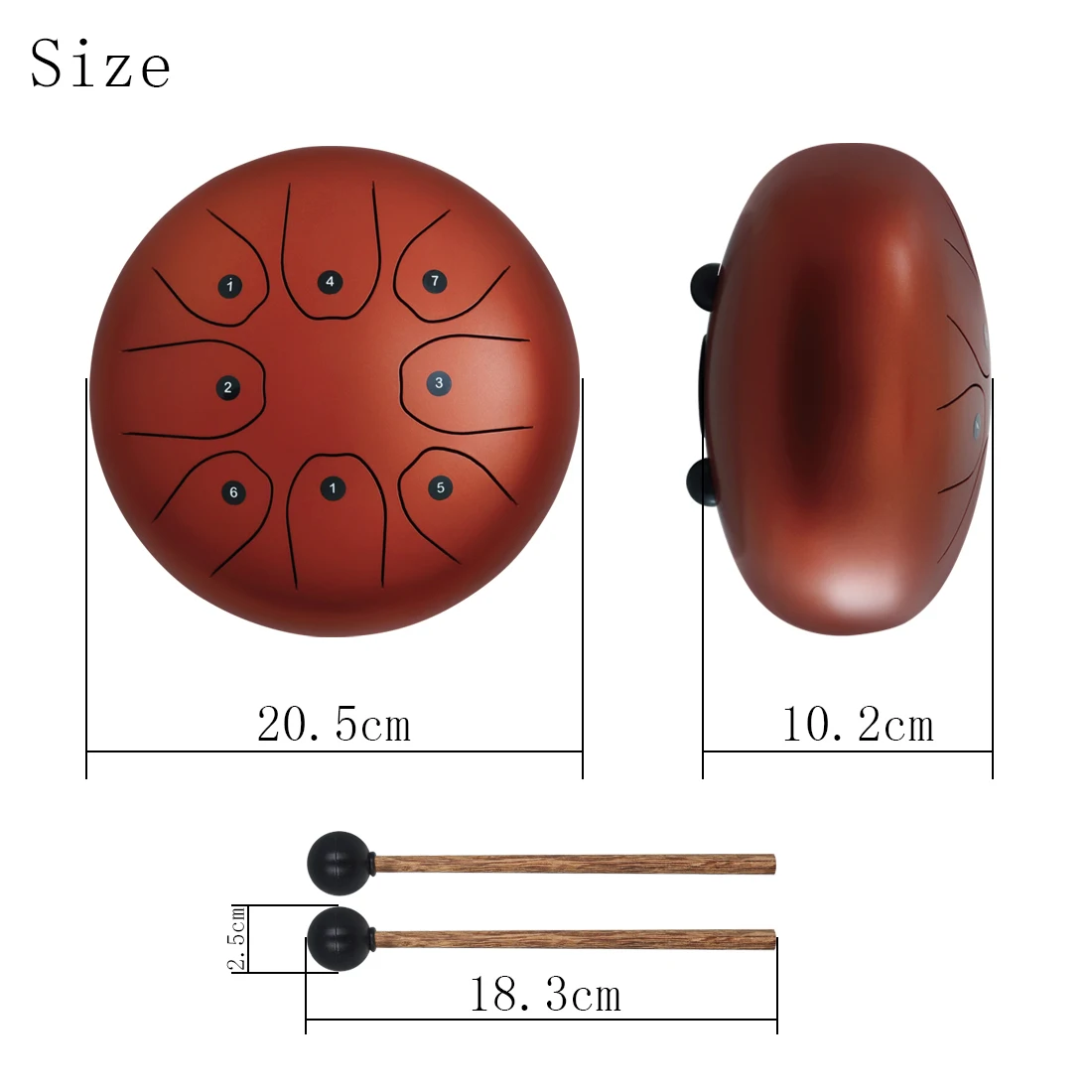 8 дюймов тонов C стальной барабан для языка инструменты медитации спорта дзен