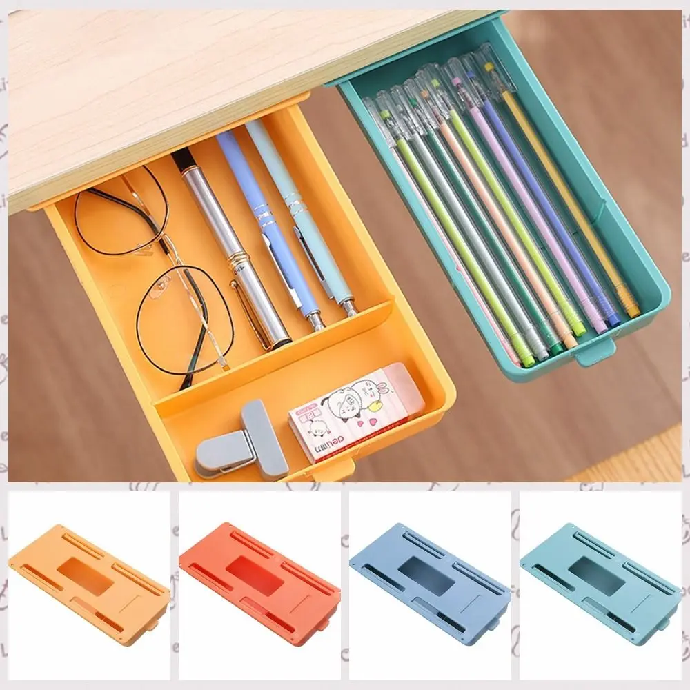 Компактный Ящик Для Хранения Под Столом Пластиковый Органайзер Ручек Карандашей