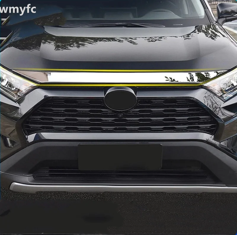 

Аксессуары для Toyota Rav4 2019-2021, декоративная крышка переднего капота двигателя, отделка, нержавеющая сталь, модификация внешнего стайлинга автомобиля