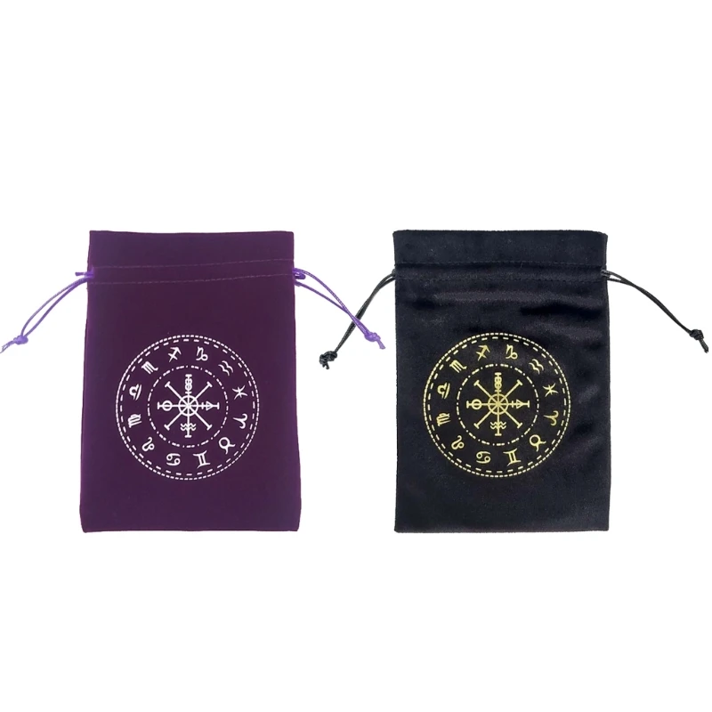 

Drawstring Tarot Bag Flannelette Jewelry Storage Bag Board Game Card Bag