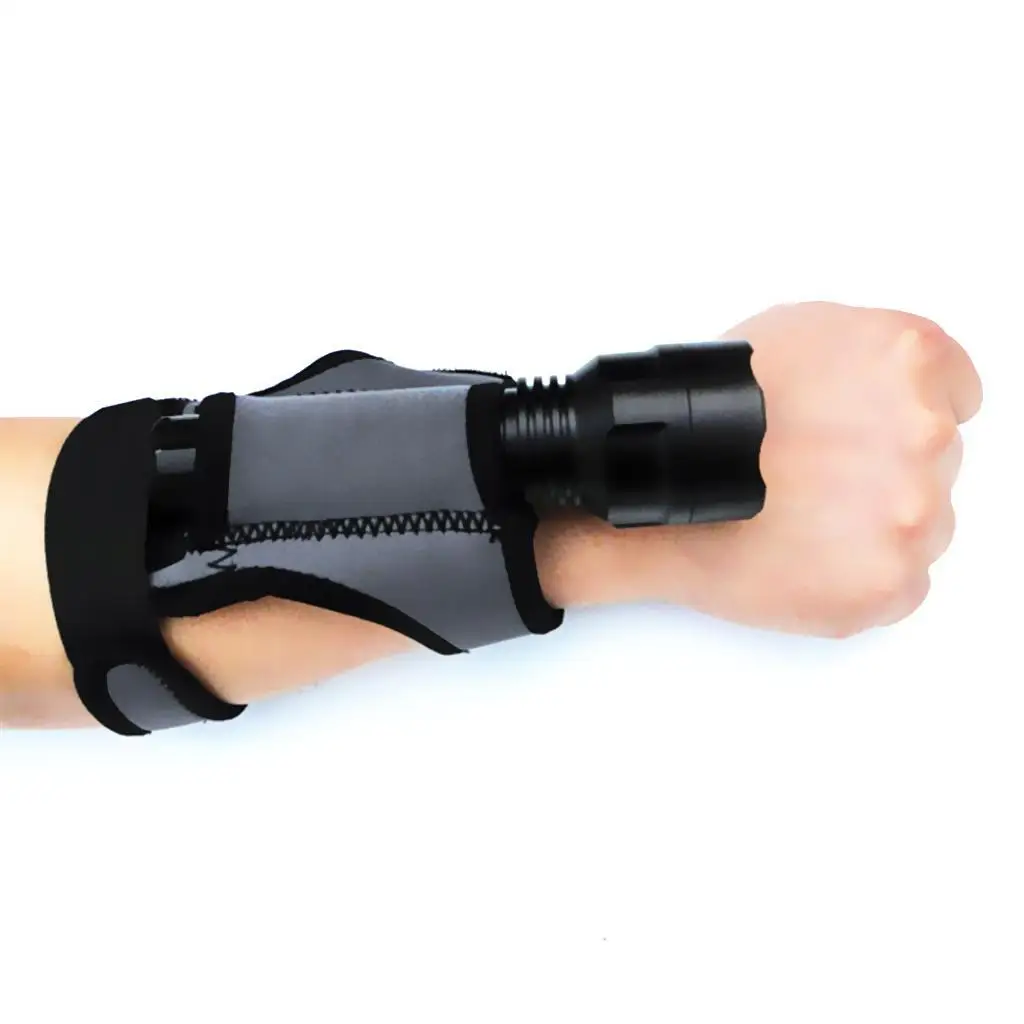 

Outdoor Scuba Diving Torch Flashlight Holder Soft Hand Arm Mount Navy blue