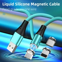 magnetic charging cable usb type c micro iphone liquid silicone cable for iphone11 12 pro xs max samsung xiaomi usb wire cable
