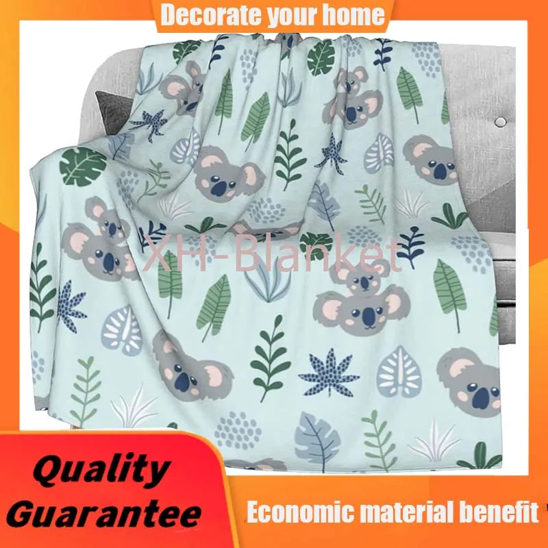 

Delerain Cute Koalas Flannel Fleece Throw Blanket 50"x60" Living Room/Bedroom/Sofa Couch Warm Soft Bed Blanket for Kids Adults