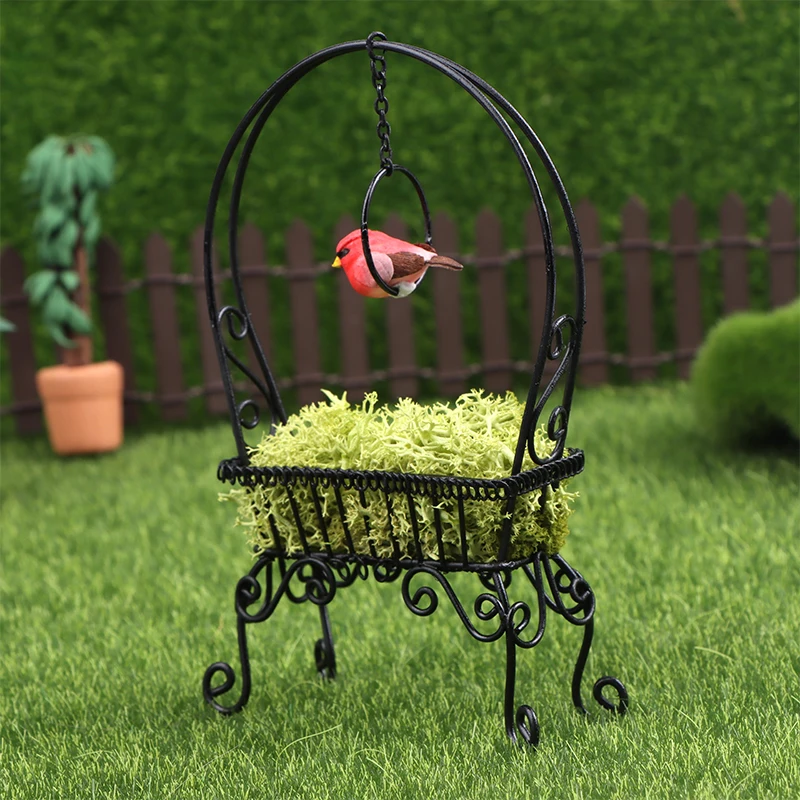 1:6 1:12 миниатюрный металлический Цветочный стеллаж для кукольного домика