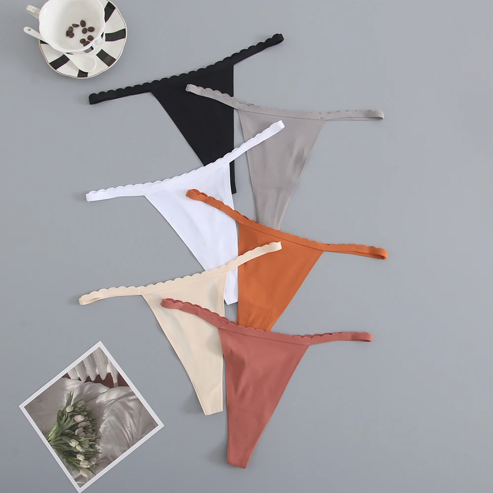 

3pcs/lot Fashion Ics Silk Women Underwear Seamless Thongs Low Waist Sexy Panties