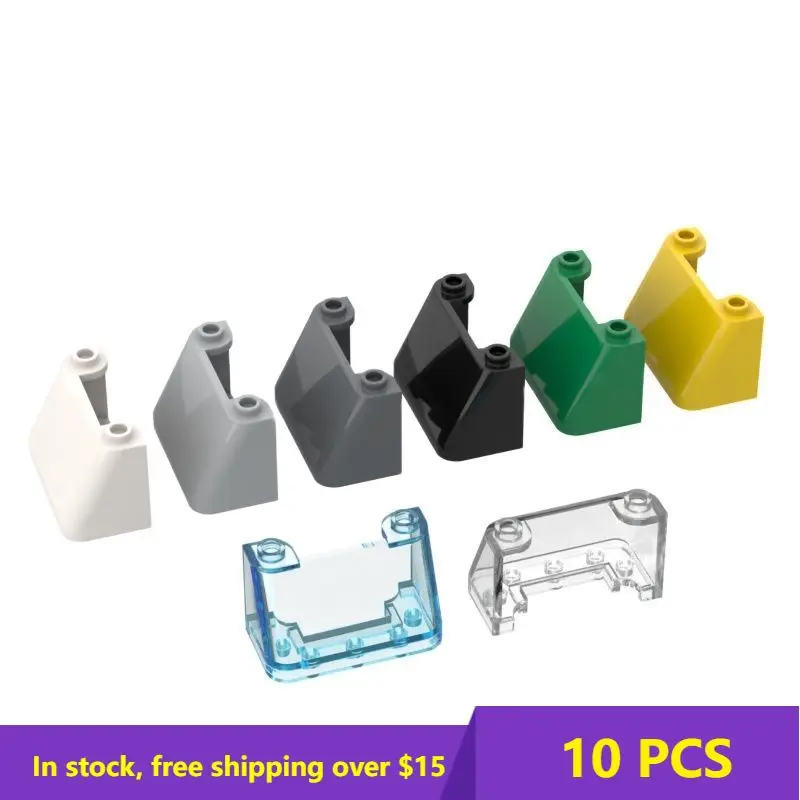 

10PCS MOC Bricks 3823 2x4x2 Windshield Creative Building Block Model Children's DIY High-Tech Building Block Parts Toy Gift