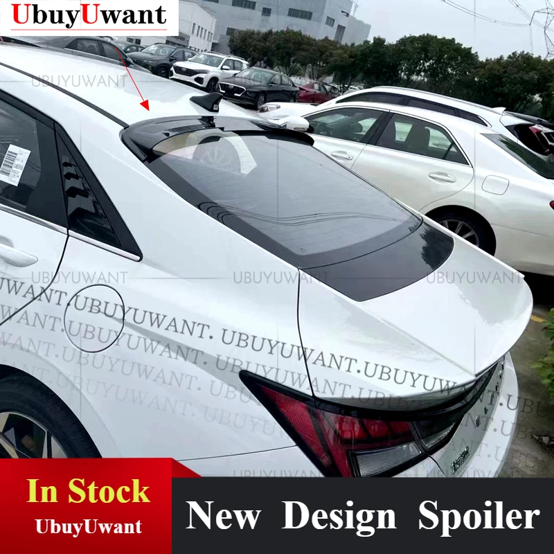 

Для Hyundai Elantra Avante CN7 2020 2021 ABS модифицированный спойлер на крышу черный оригинальный стиль без перфорации внешние автозапчасти