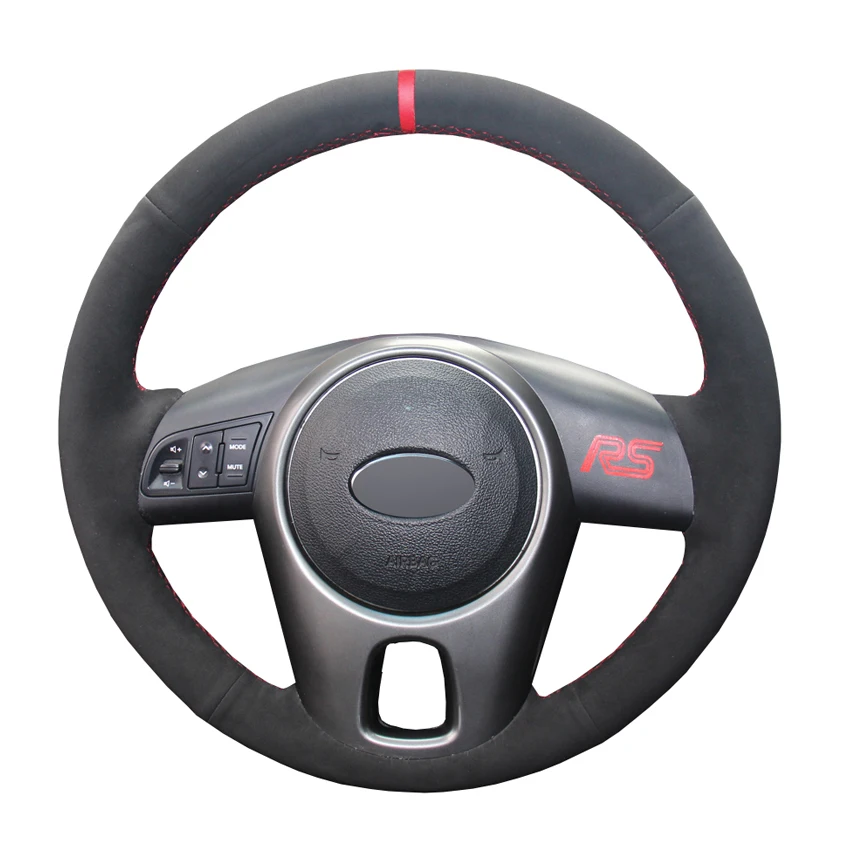 

Black Artificial Suede No-slip Hand-stitched Car Steering Wheel Cover for Kia Forte 2009-2014 Soul 2010-2013 Rio 2009-2011