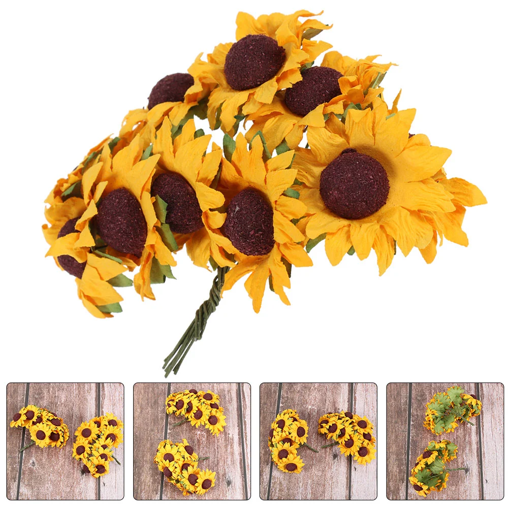 

2 Bags of Colorfast Lifelike Decorative Portable DIY Sunflower Decor for Party Gift Option Home Decor