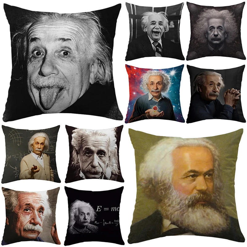 

Pillowcases 45x45 Cushion Covers Scientists Make You Smarter Square Pillow Cover Bed Room Decor Short Plush Genius Dakimakura
