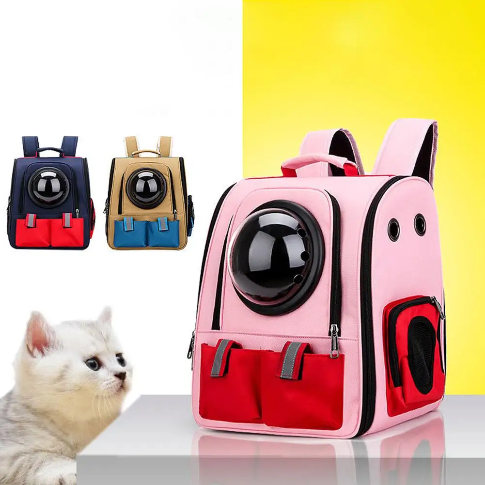 

Pet Cat Carrying Bag Portable Fashion Breathable Large Capacity Oxford Cloth Outing Bag Backpack