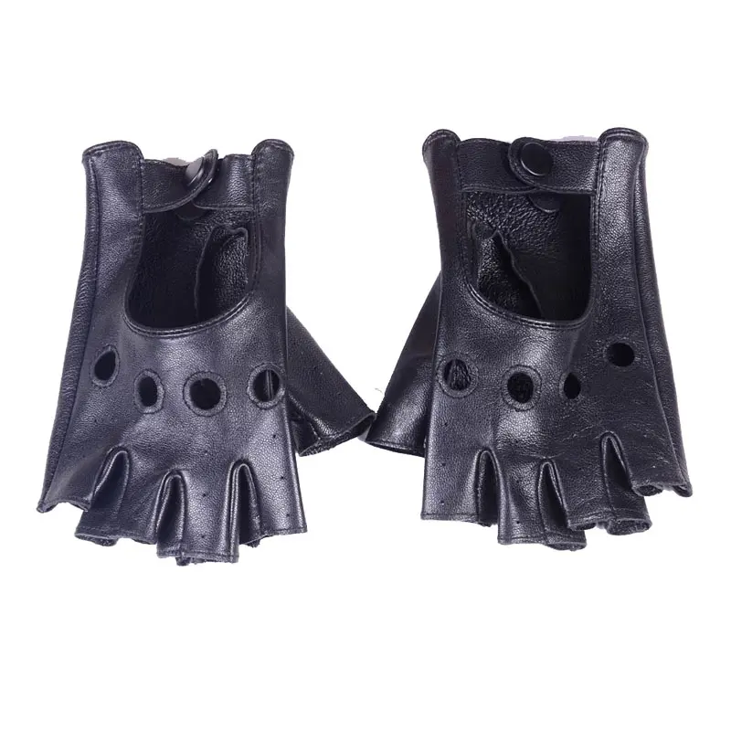 Мужские перчатки из натуральной кожи без подкладки двусторонние кожаные