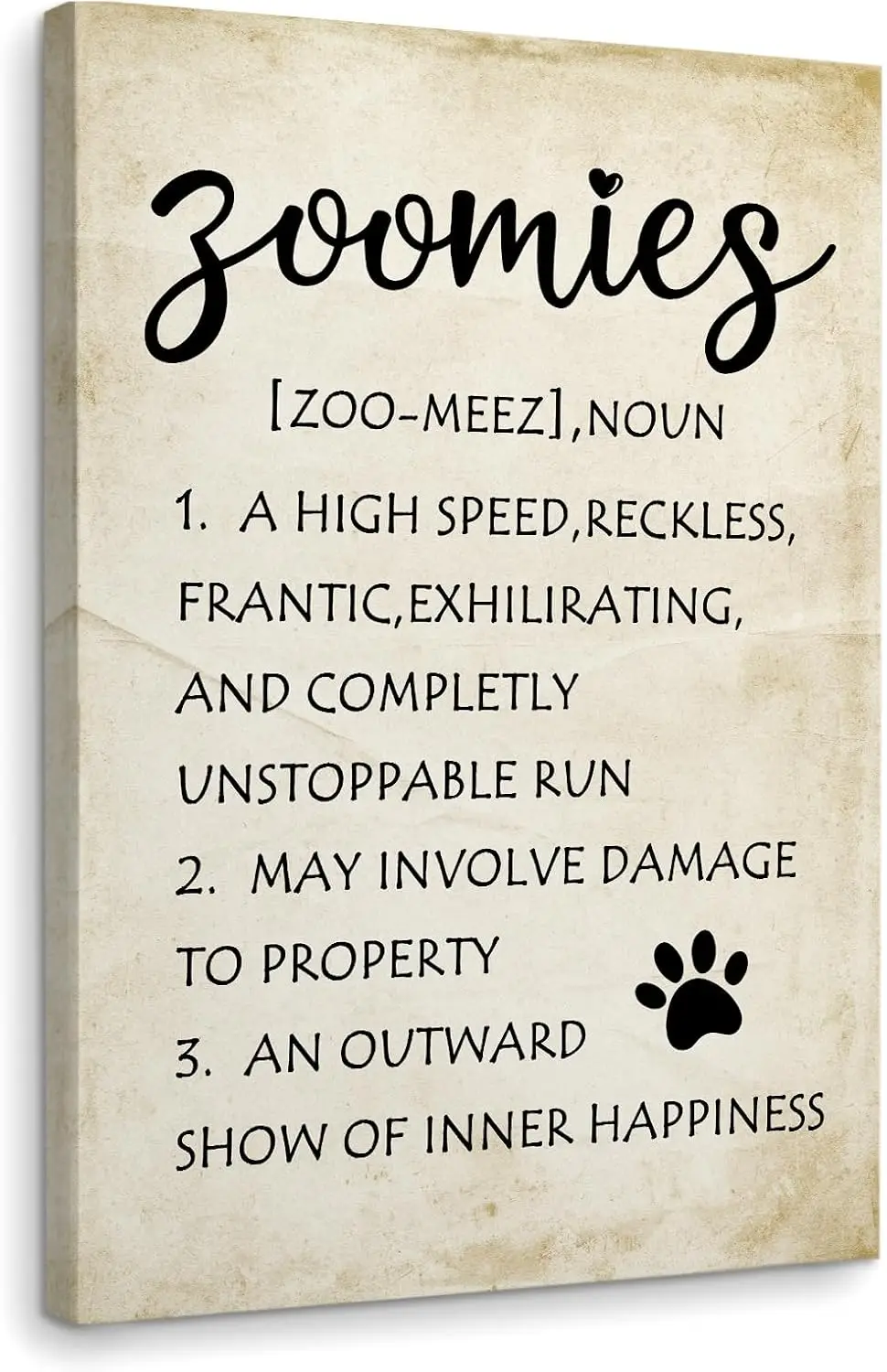 WODMS Dog Wll Decor Zoomes Denton rmed Cnvs rt Gt или Lover Mom Onwer Pet Puppy Pw Home Decortons r