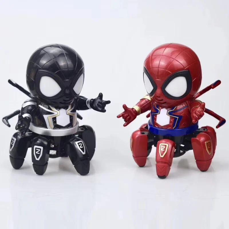 Игрушки Marvel Мстители Человек-паук робот светодиодный музыкальный танцевальный
