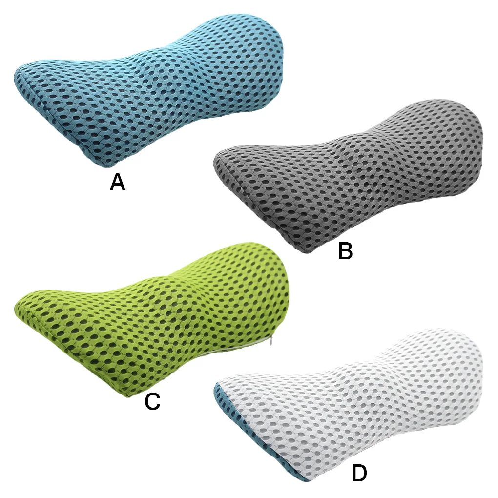 

Хлопковая Подушка 4D с сеткой для поясницы, дышащая Автомобильная подушка для талии, подушка для защиты позвоночника, коврик для сна с низкой...