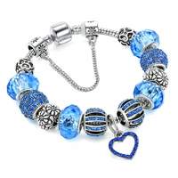 40 style trend charm bracelet for women european bead bracelets fashion alloy large hole bead bracelet hand string girls gifts