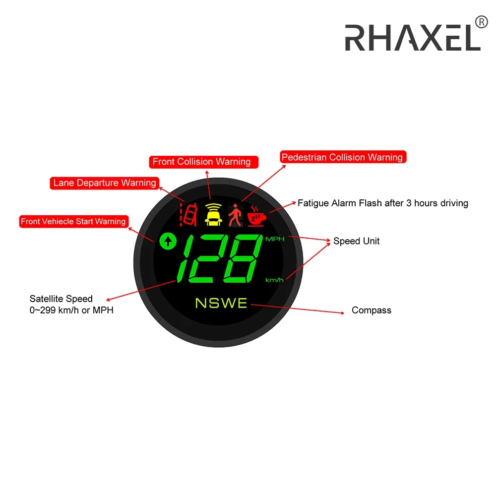 ELING 2 3/4 ''GPS спидометр 299 км/ч MPH с усталостью сигнализация вождения превышения