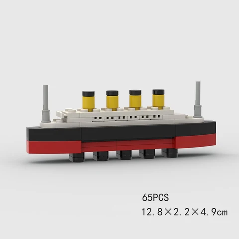 Титаник разбивание пополам с чехлом, модель, строительные блоки, лодка, круизный лайнер, корабль, строительные идеи, наборы, игрушки, подарки