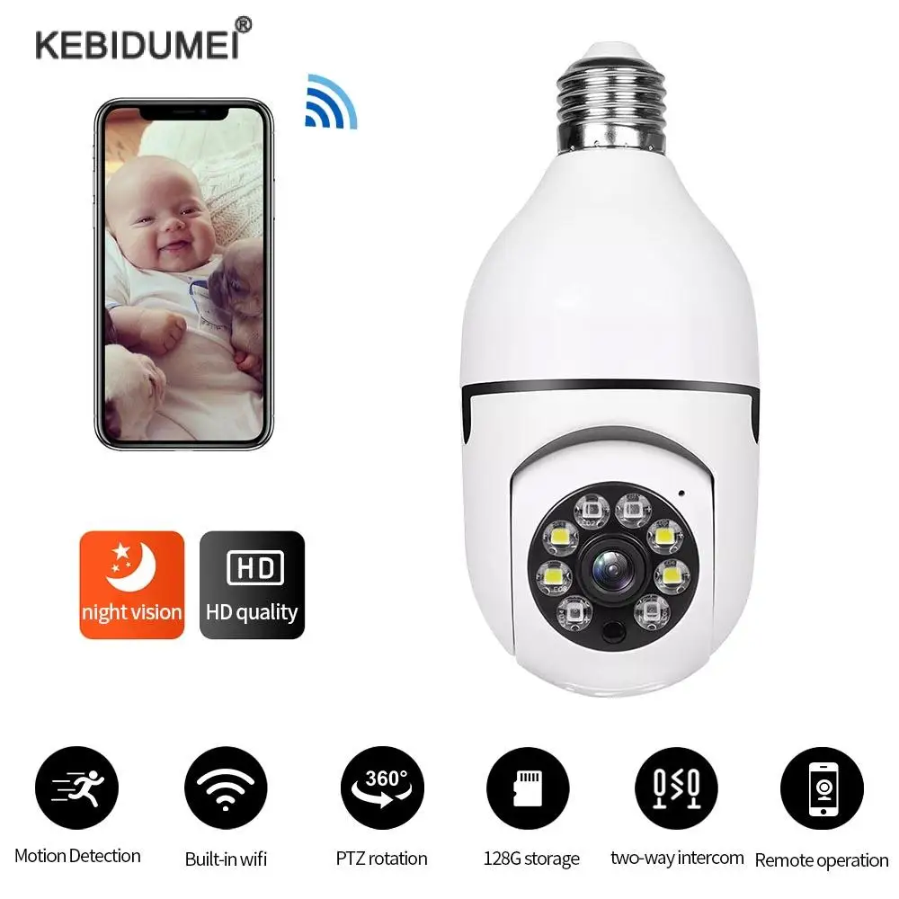 

IP-камера видеонаблюдения HD 1080P с лампочками E27, Wi-Fi