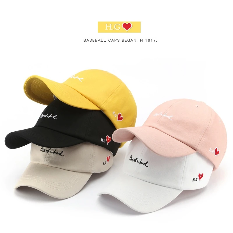 

Sunshade Men's Caps Side Embroidery Leisure Women's Cap Love Letters Outdoor Hat Baseball Male Hats Apparel Accessories