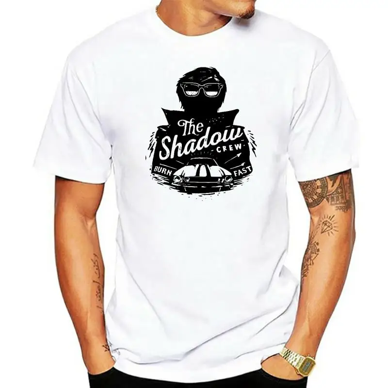 The Shadow Crew T-shirt Vintage Engine Car Burn Fast Cool Graphic Tee Gift For Him Organic Cotton men t shirt