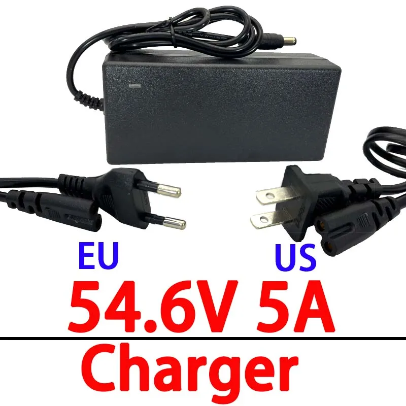 

Aicherish 18650 54.6V 2A 13S 48V Li-ion Battery Smart Charger Output DC 5.5*2.1mm Lithium Polymer Battery E-Bicycle Scooter